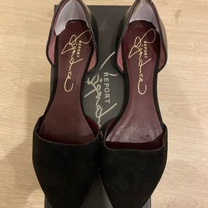 Report signature suede pointy toe flats